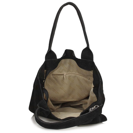 Handbag Toscanio Shopper Suede 1101 black
