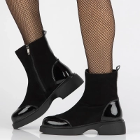 Leather ankle boots DBT6365/24 BK black