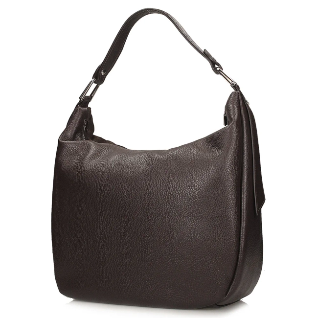 Leather handbag Toscanio G107 dark brown