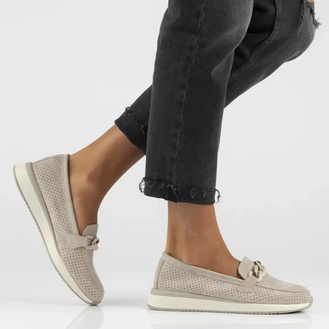 Leather shoes Filippo DP6137/24 BE beige