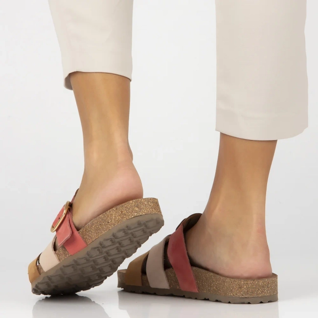 Leather flip-flops Yokono JERBA-137 NOBUCK MULT FU multicolor