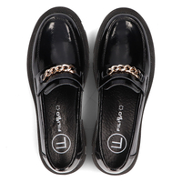 Leather shoes DP3219/21 BK black