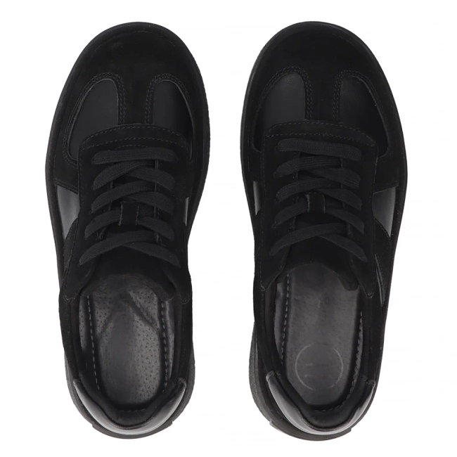 Leather sneakers Filippo DP7174/25 BK black