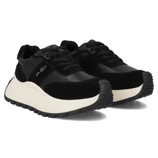 Skórzane sneakersy Filippo DP6785/25 BK czarne