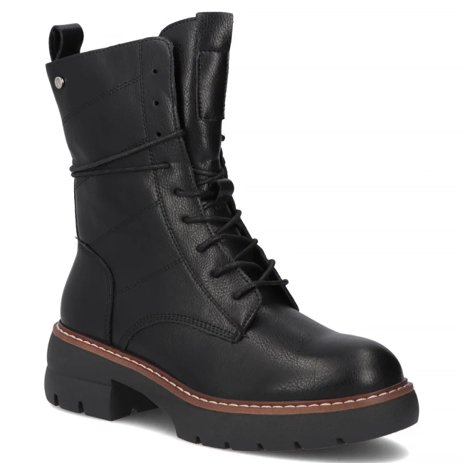 Leather ankle boots Filippo DBT7263/25 BK black