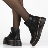 Leather ankle boots Filippo DBT7166/25 BK black