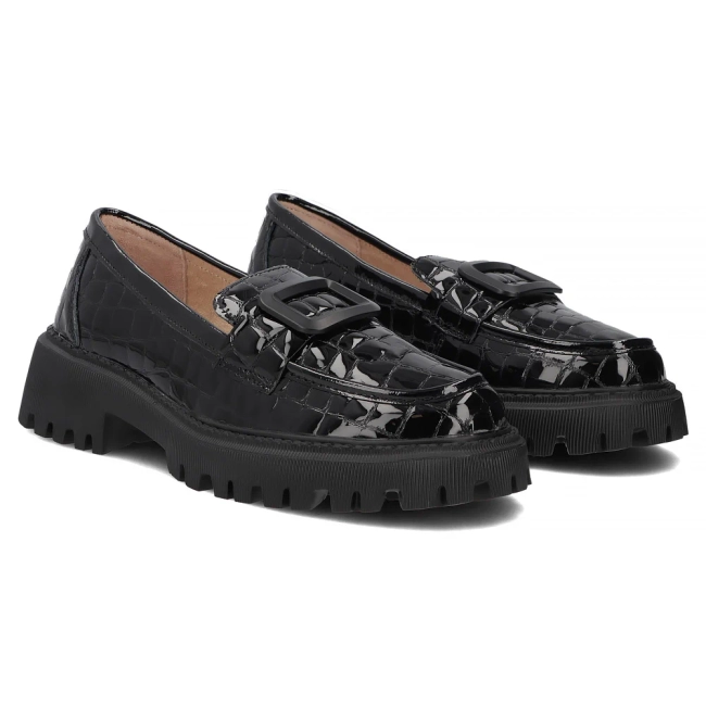 Skórzane półbuty Filippo DP8328/26 BK czarne