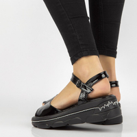 Wedge sandals Filippo DS2319/21 BK black