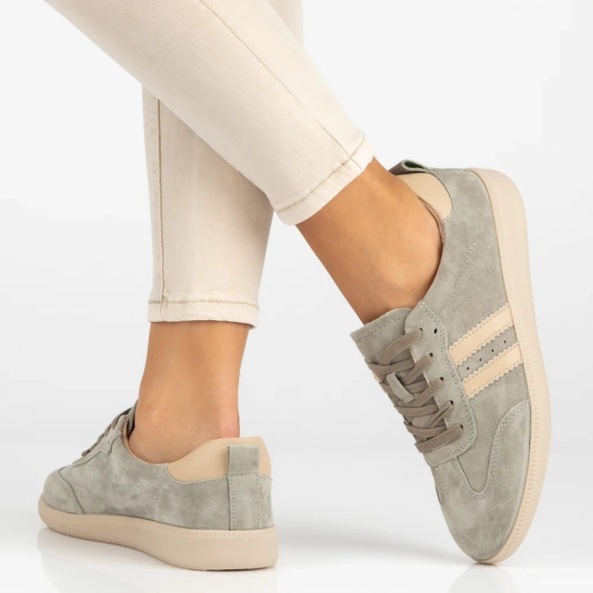 Skórzane sneakersy Filippo DP7508/26 KH khaki