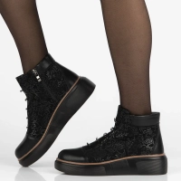 Leather ankle boots Filippo DBT7166/25 BK black