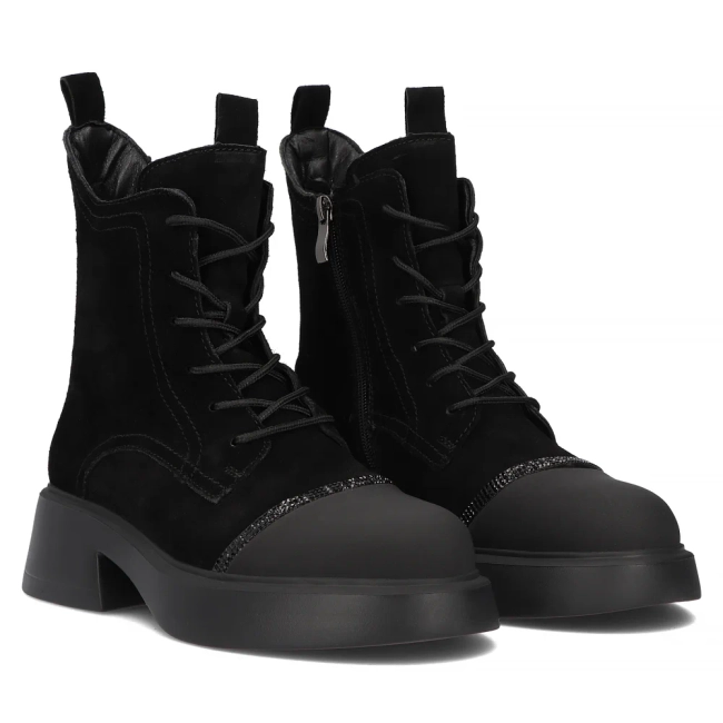 Leather ankle boots Filippo DBT6566/24 BK black