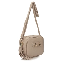 Handbag Toscanio Leather Messenger Bag F77 beige