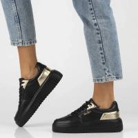 Skórzane sneakersy Filippo DP6726/25 BK GO czarne