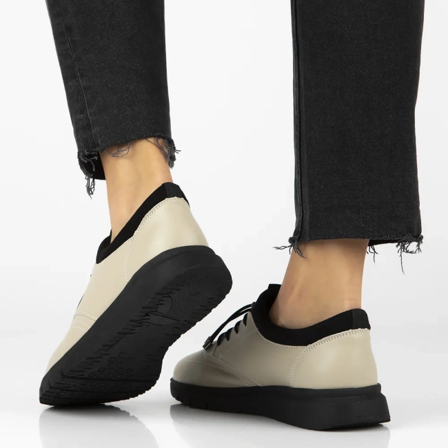 Skórzane półbuty Filippo DP7117/25 BE beżowe