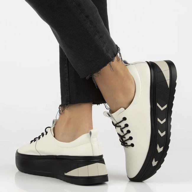 Skórzane sneakersy Filippo DP6427/25 LT BE jasnobeżowe