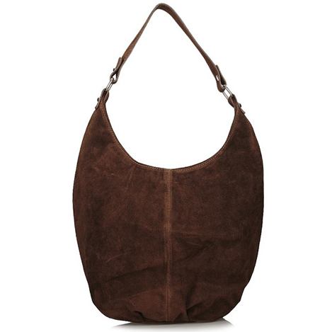 Handbag Toscanio Hobo Suede A284 brown