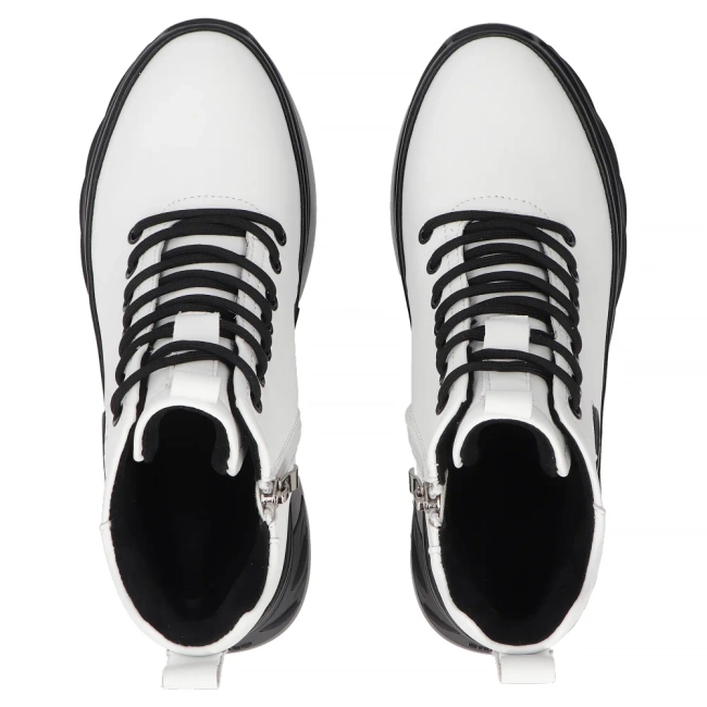 Leather platform ankle boots Filippo DBT8003/26 WH white