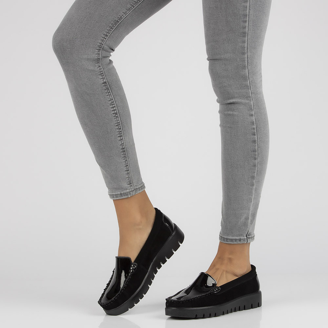 Skórzane półbuty Filippo DP3024/22 BKL czarne