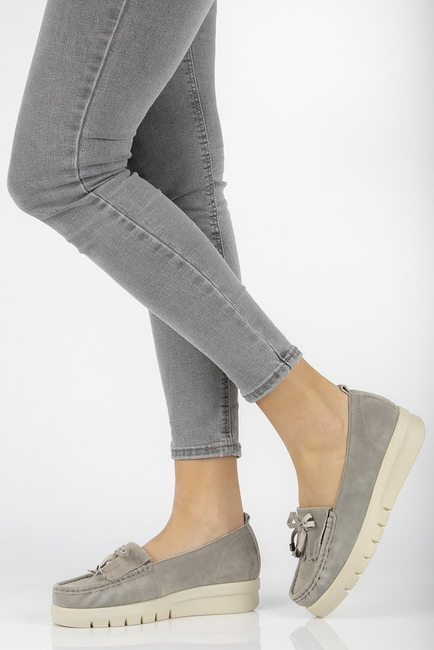 Leather loafers Filippo DP2030/21 GR gray