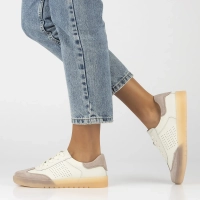 Skórzane sneakersy Filippo DP6745/25 BE beżowe