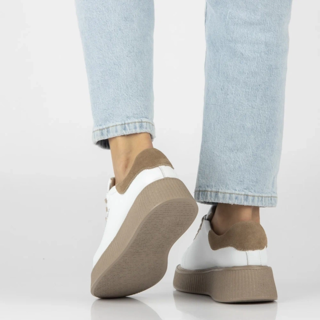 Skórzane sneakersy Filippo DP7982/26 WH białe