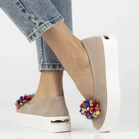 Leather shoes Filippo DP6024/25 BE beige