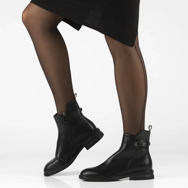 Leather ankle boots Filippo DBT7354/25 BK black