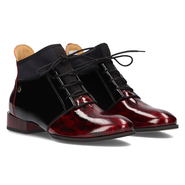 Leather boots Filippo 04744 burgundy
