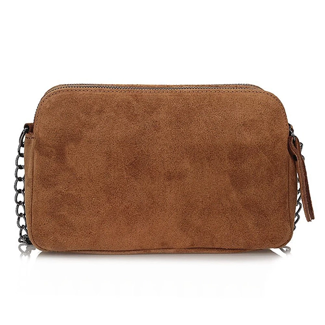 Handbag Toscanio Suede messenger bag A258 brown