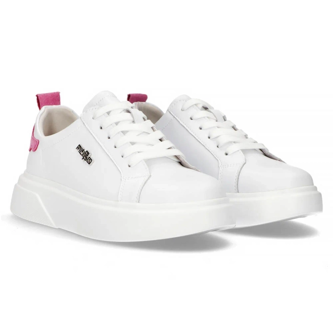 Leather Sneakers Filippo DP4580/24 WH white