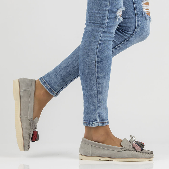 Leather loafers Filippo DP3512/22 GR grey