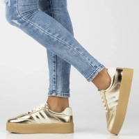 Skórzane sneakersy Filippo DP6994/25 GO złote