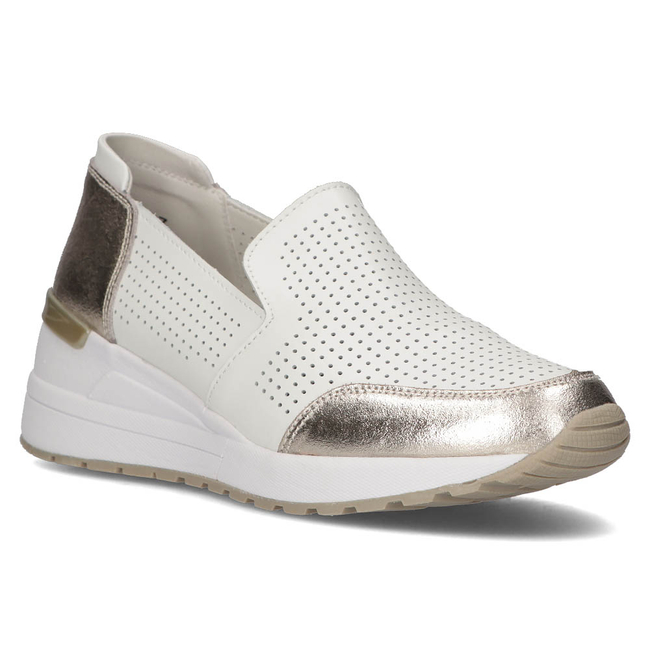 Skórzane półbuty Filippo DP3537/22 WH białe