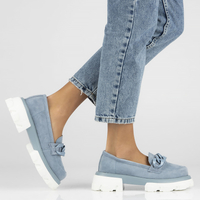 Leather shoes Filippo DP3718/23 BL blue