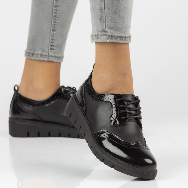 Skórzane półbuty Filippo DP3206/21 BK czarne