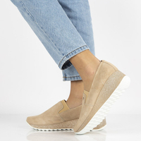 Skórzane Sneakersy Filippo DP1500/21 BE beżowe