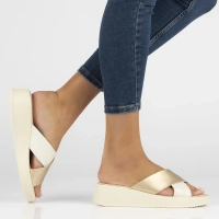 Leather flip-flops Filippo DK6066/24 BE beige