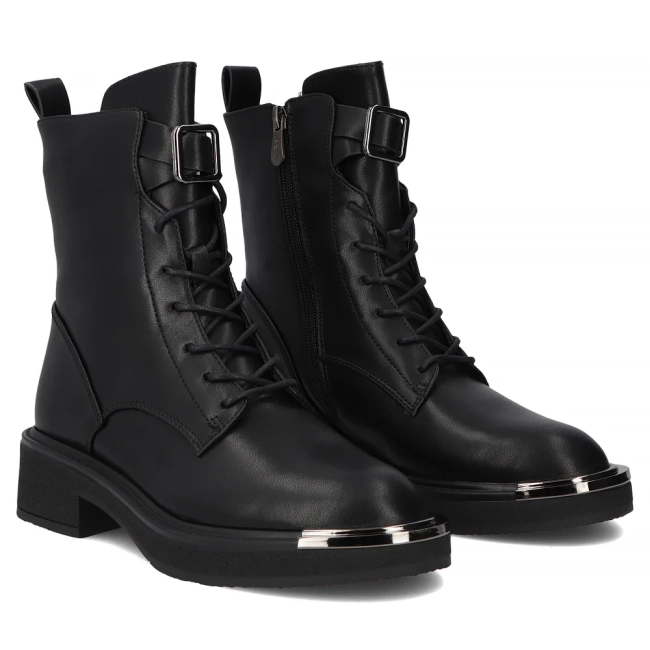 Leather ankle boots Filippo DBT7231/25 BK black