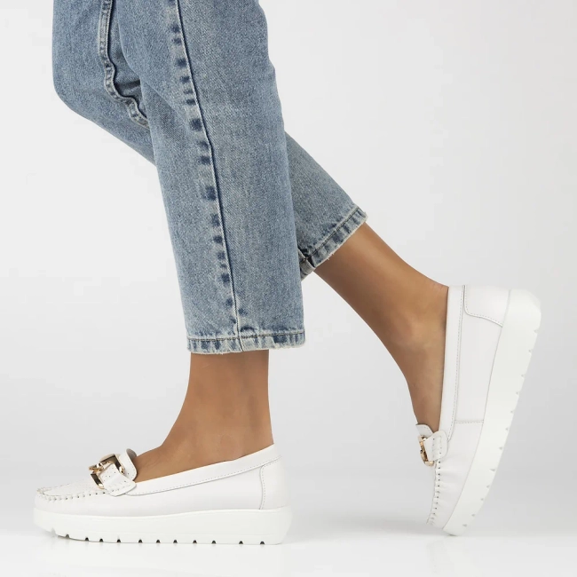 Leather loafers Filippo DP6827/25 WH white