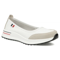 Leather shoes Filippo DP6134/26 WH GR white-grey