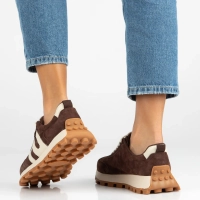 Leather sneakers Filippo DP6743/26 D BR brown