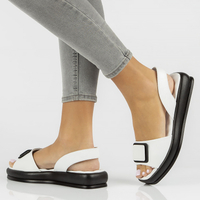 Leather sandals Filippo DS3902/22 BWH white