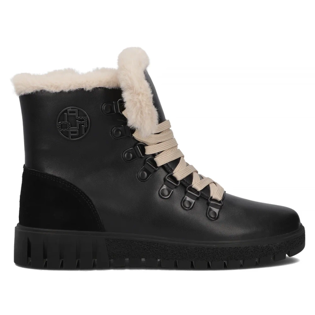 Leather ankle boots Filippo DBT6363/24 BK BE black