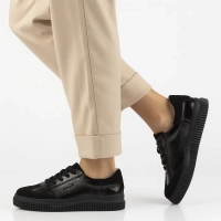 Leather sneakers Filippo DP7123/25 BK black