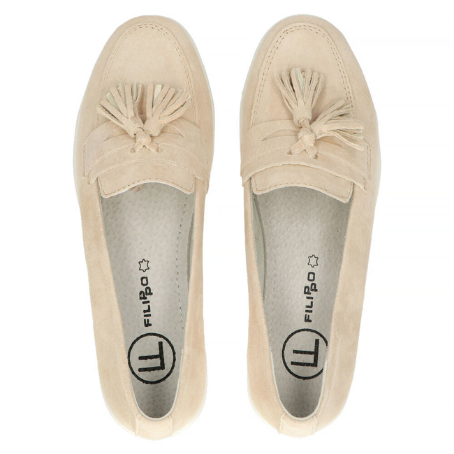 Leather shoes Filippo DP3162/23 BE beige