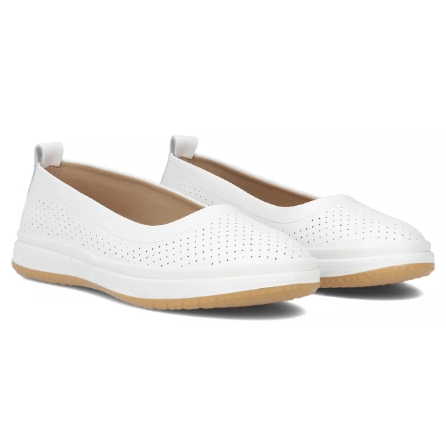 Leather ballerinas Filippo DP7008/25 WH white