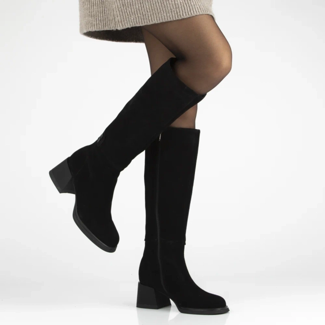 Leather boots Filippo DKZ7211/25 BK black