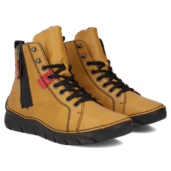 Ankle boots Rieker 55024-68 yellow