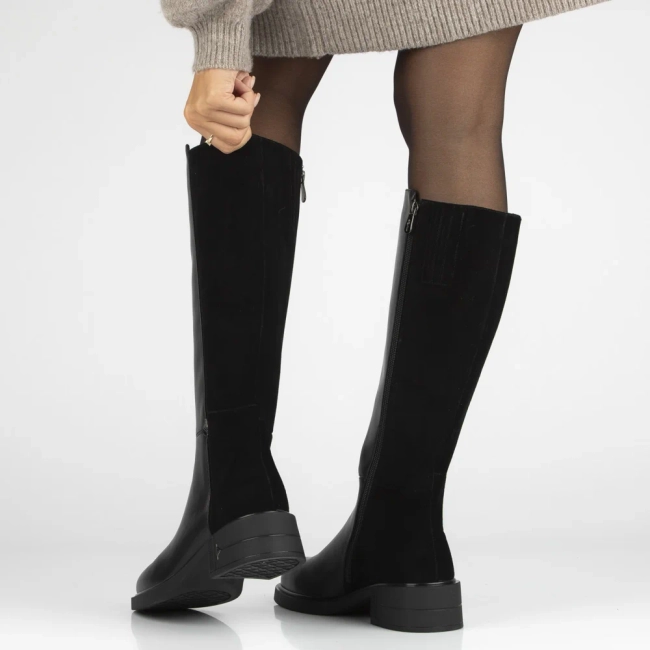 Leather boots Filippo DKZ7233/25 BK black