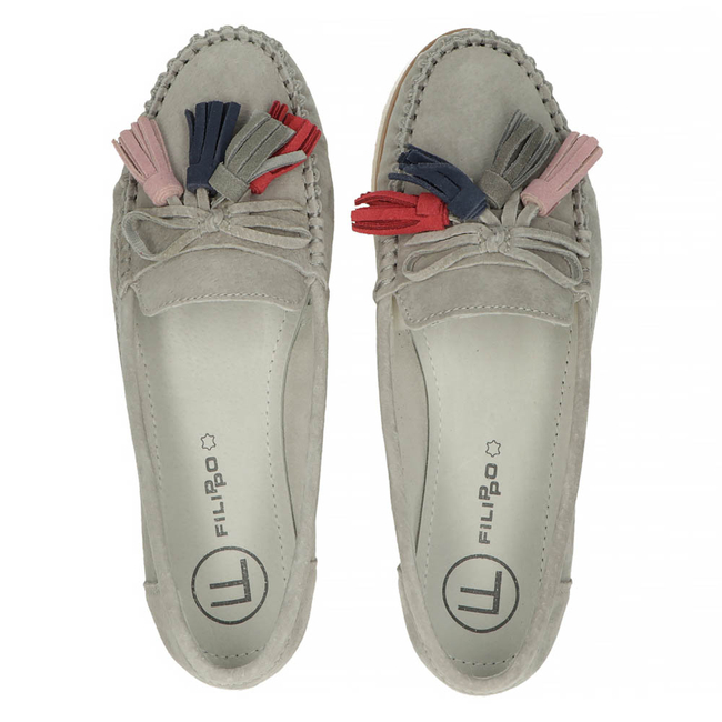 Leather loafers Filippo DP3512/22 GR grey